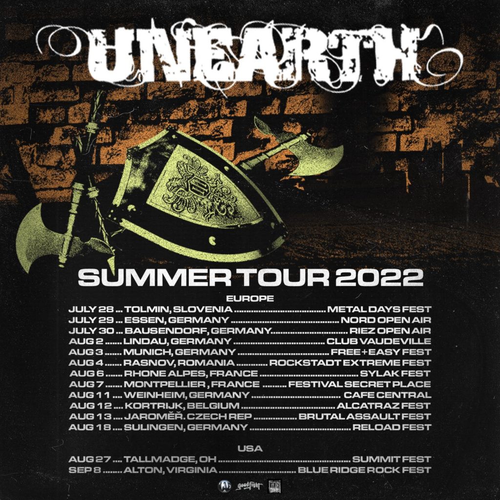 Unearth announces European festival tour
